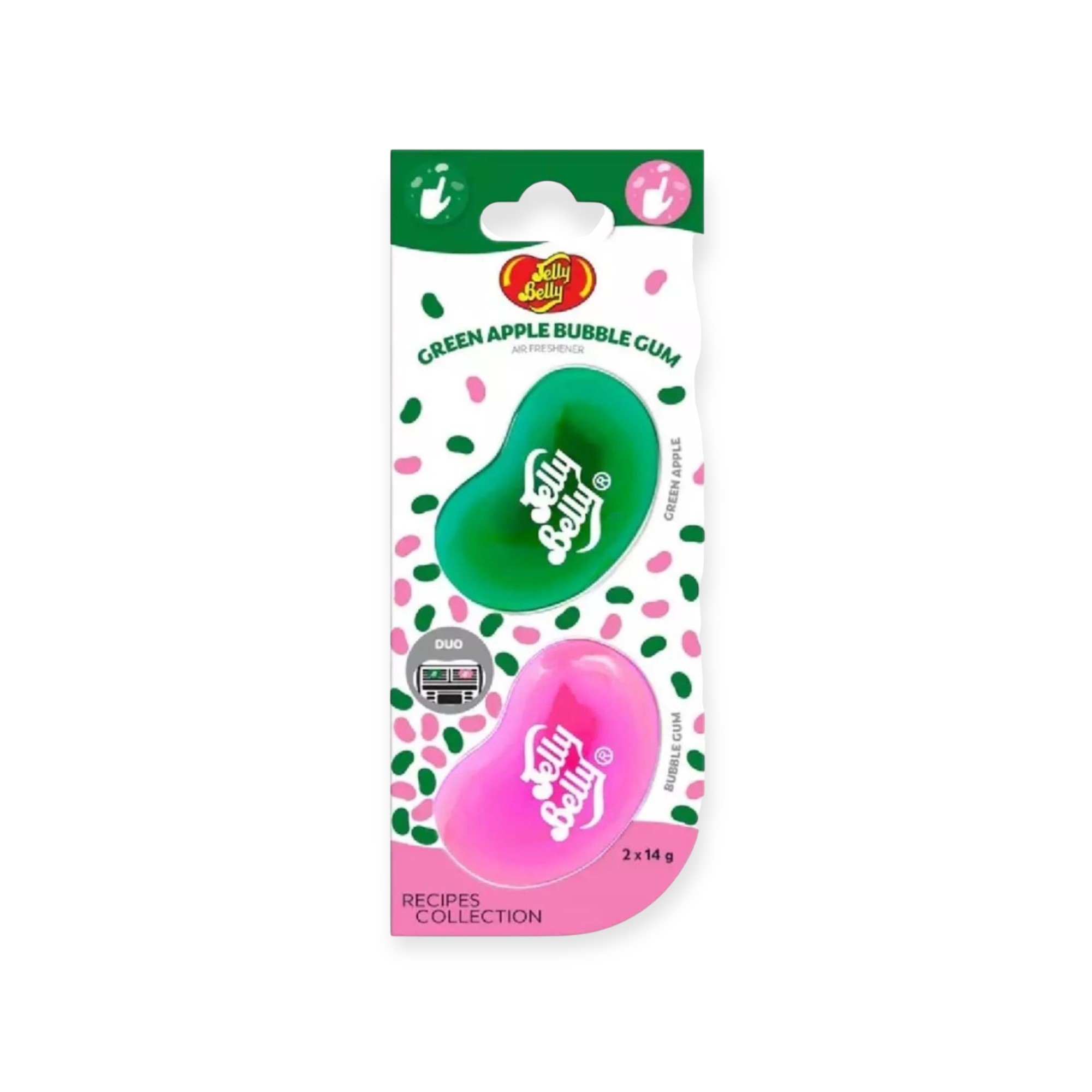 Jelly Belly Car Air Freshener Mini Duo 3D - Apple Bubblegum Mix