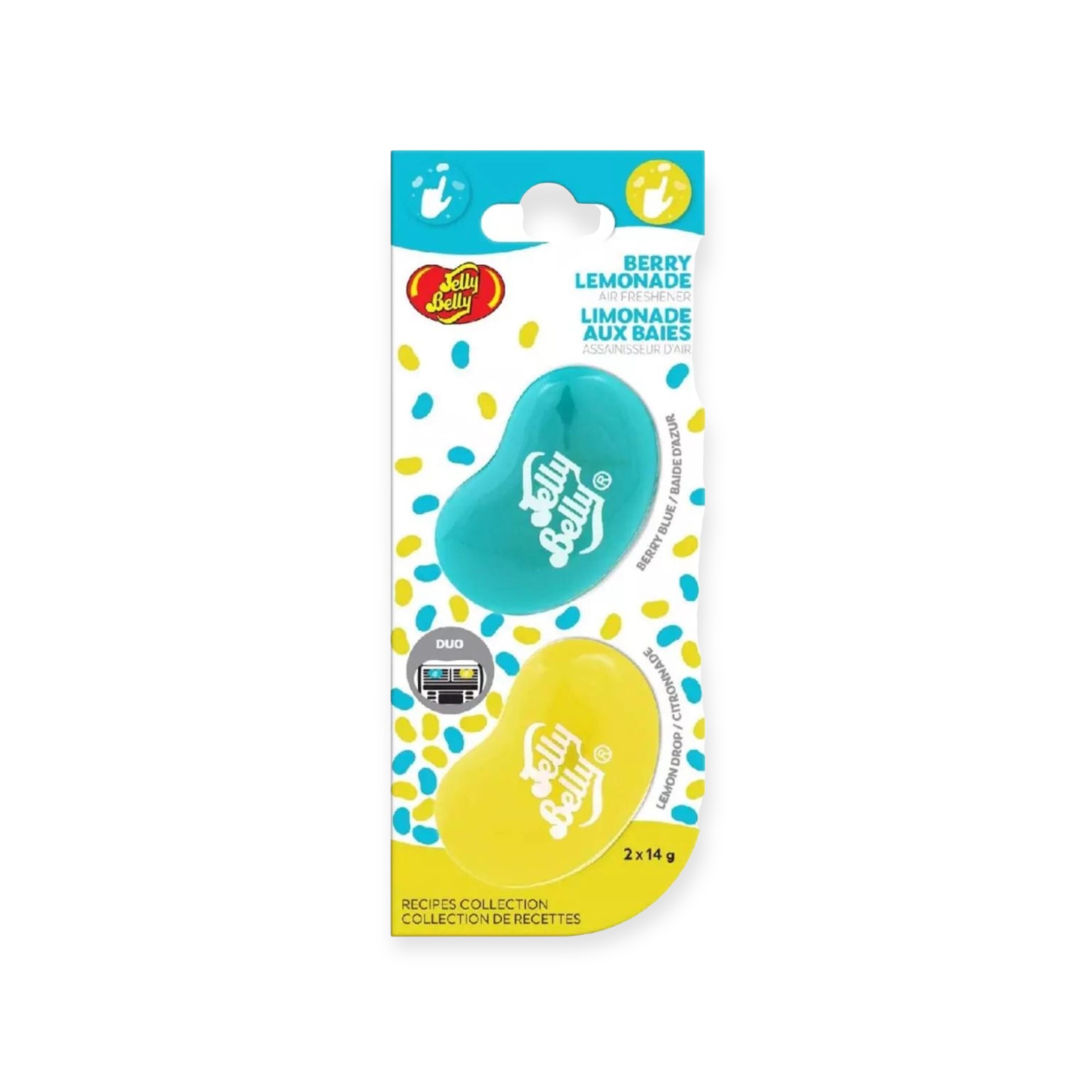 Jelly Belly Car Air Freshener Mini Duo 3D - Berry Lemonade Mix