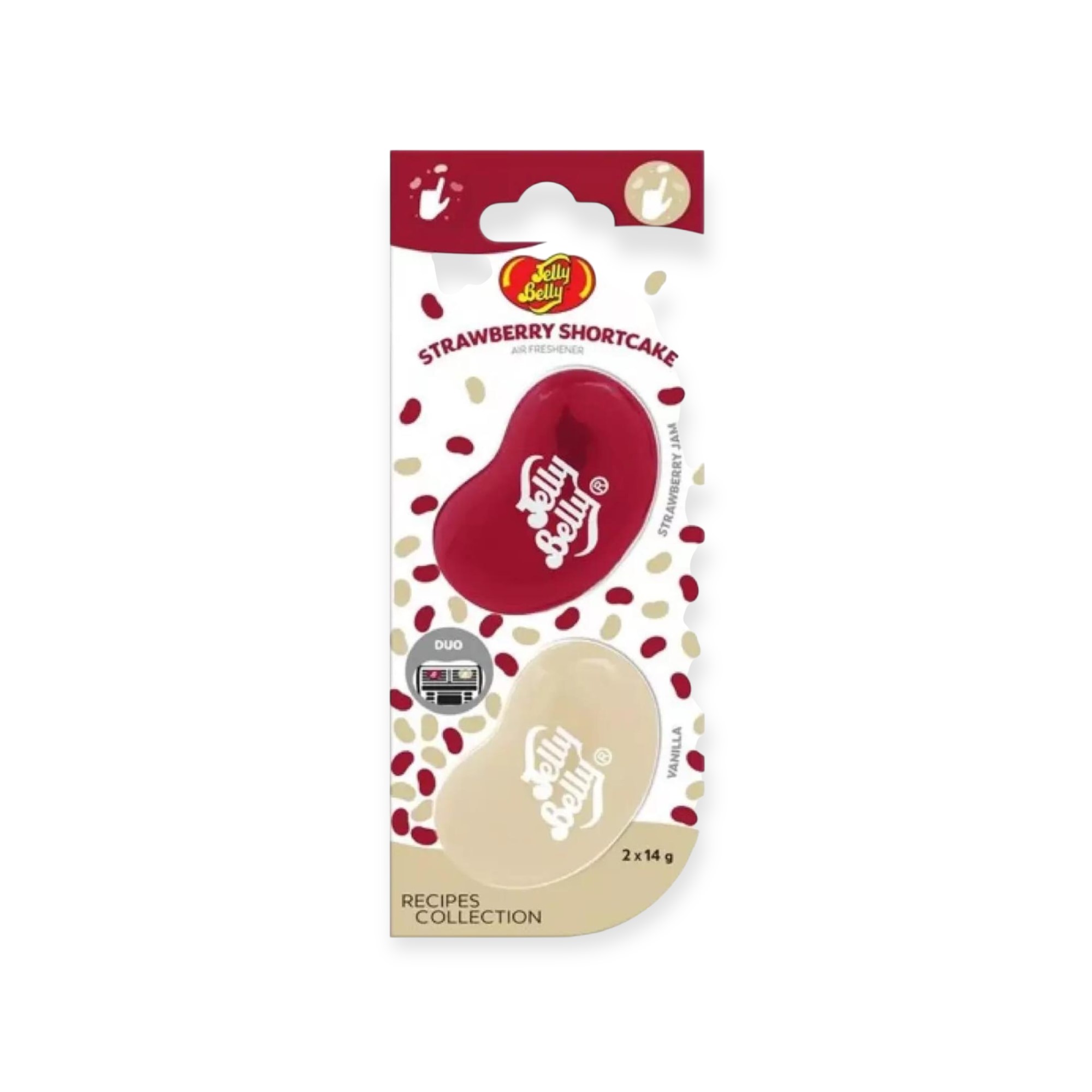 Jelly Belly Car Air Freshener  Mini Duo 3D - Strawberry Shortcake Mix